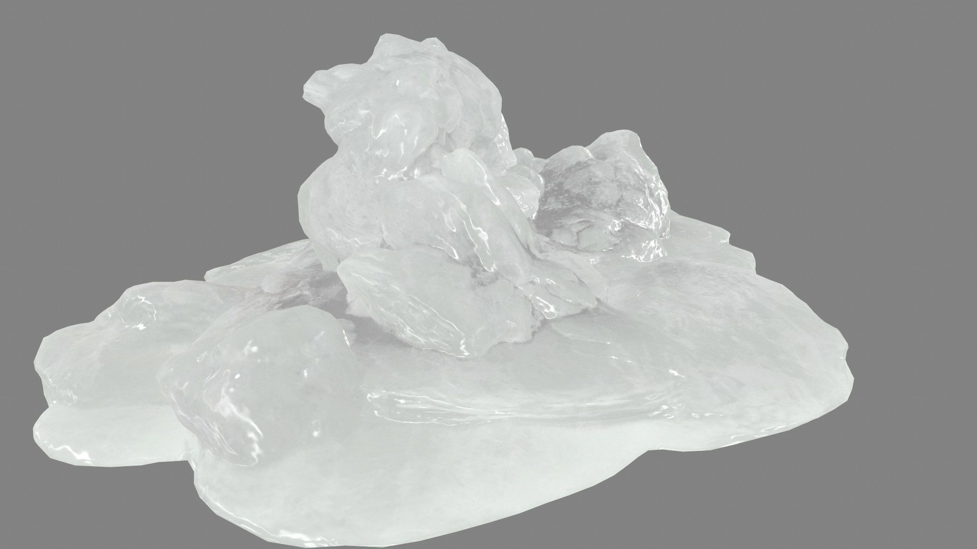 Ice Cave Low-poly 3D model_3