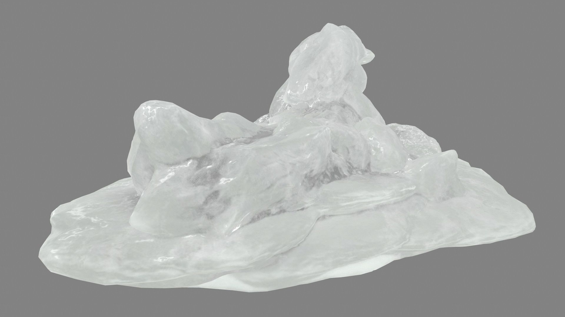 Ice Cave Low-poly 3D model_6