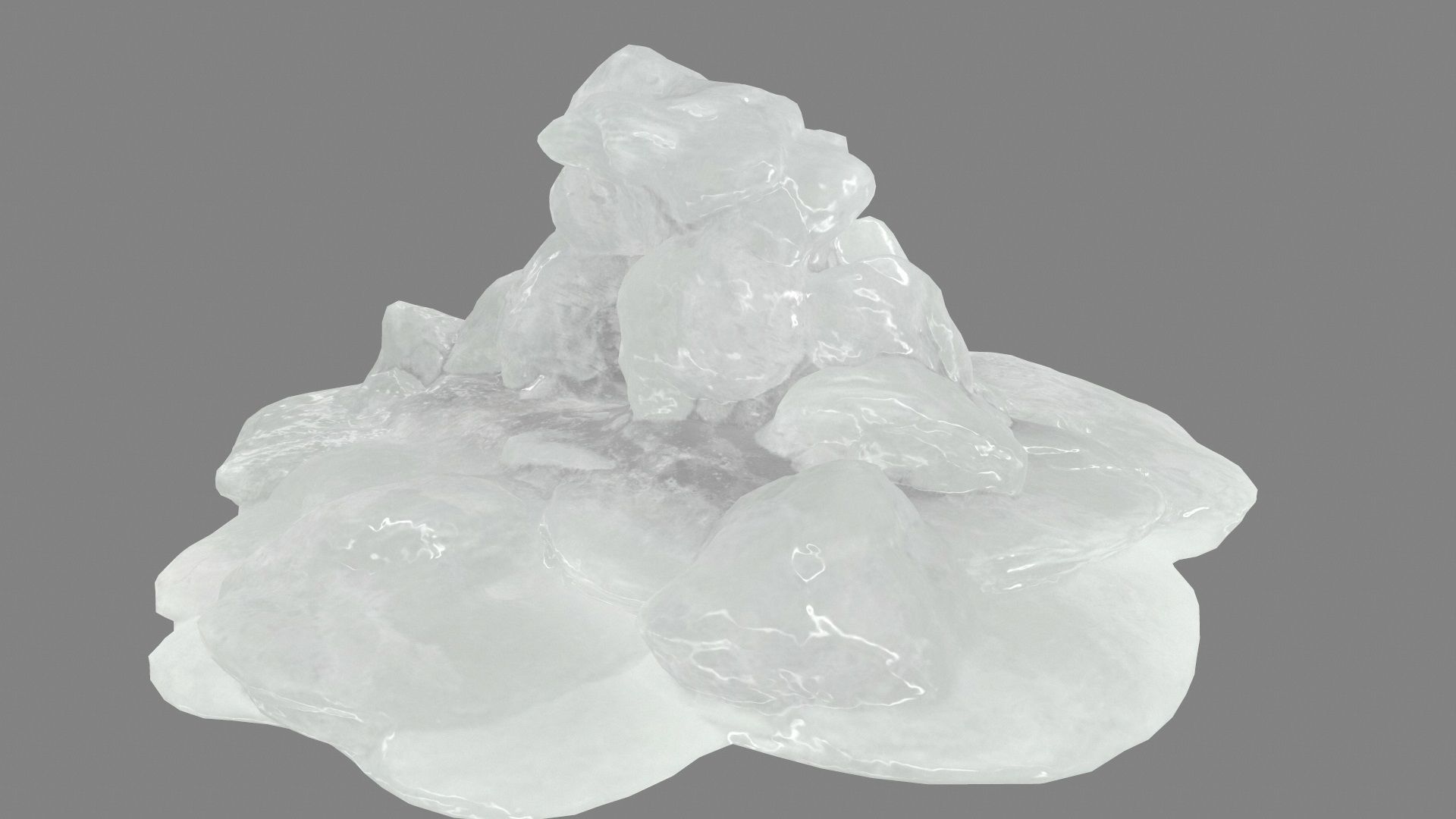 Ice Cave Low-poly 3D model_2