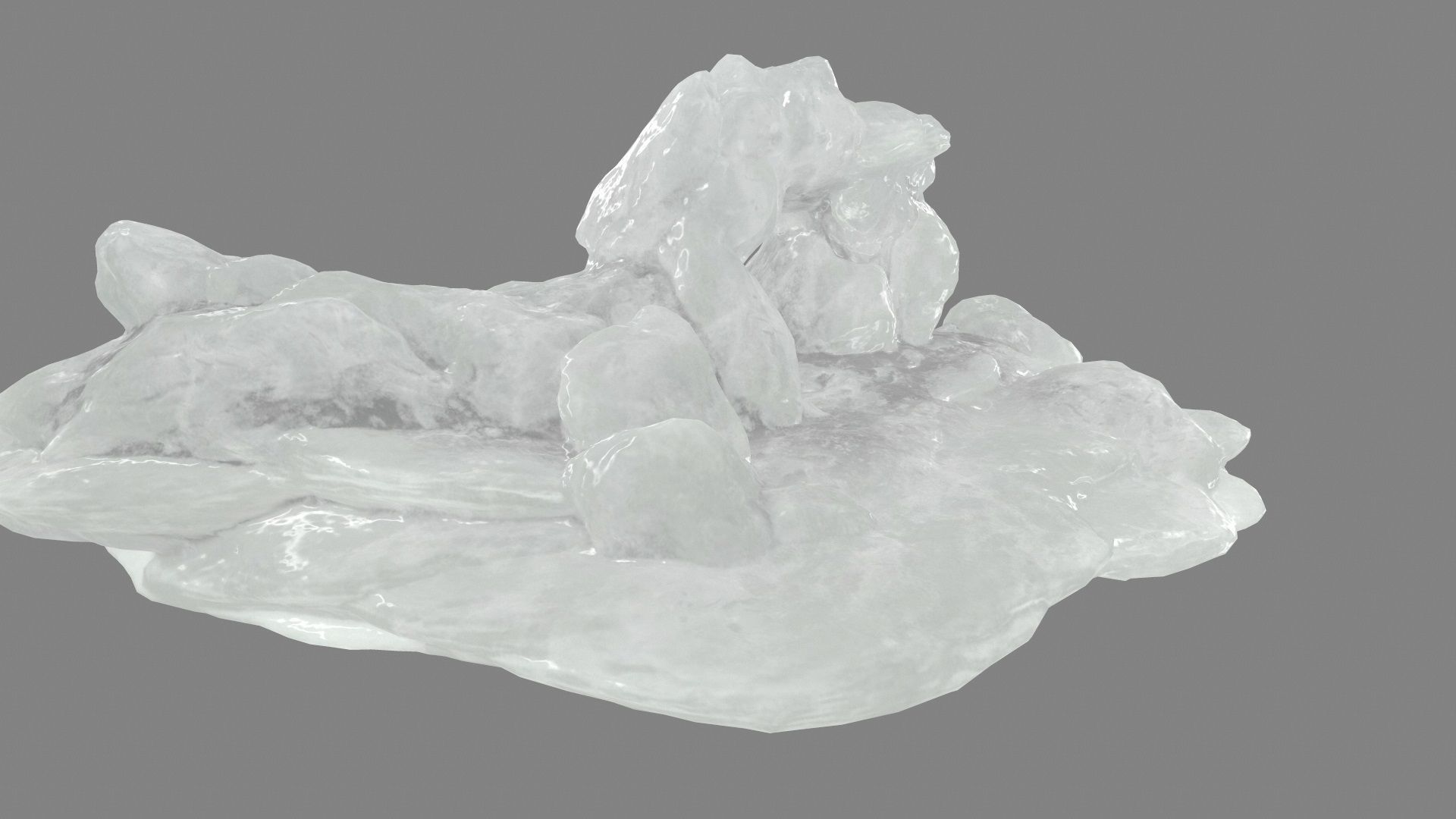 Ice Cave Low-poly 3D model_5