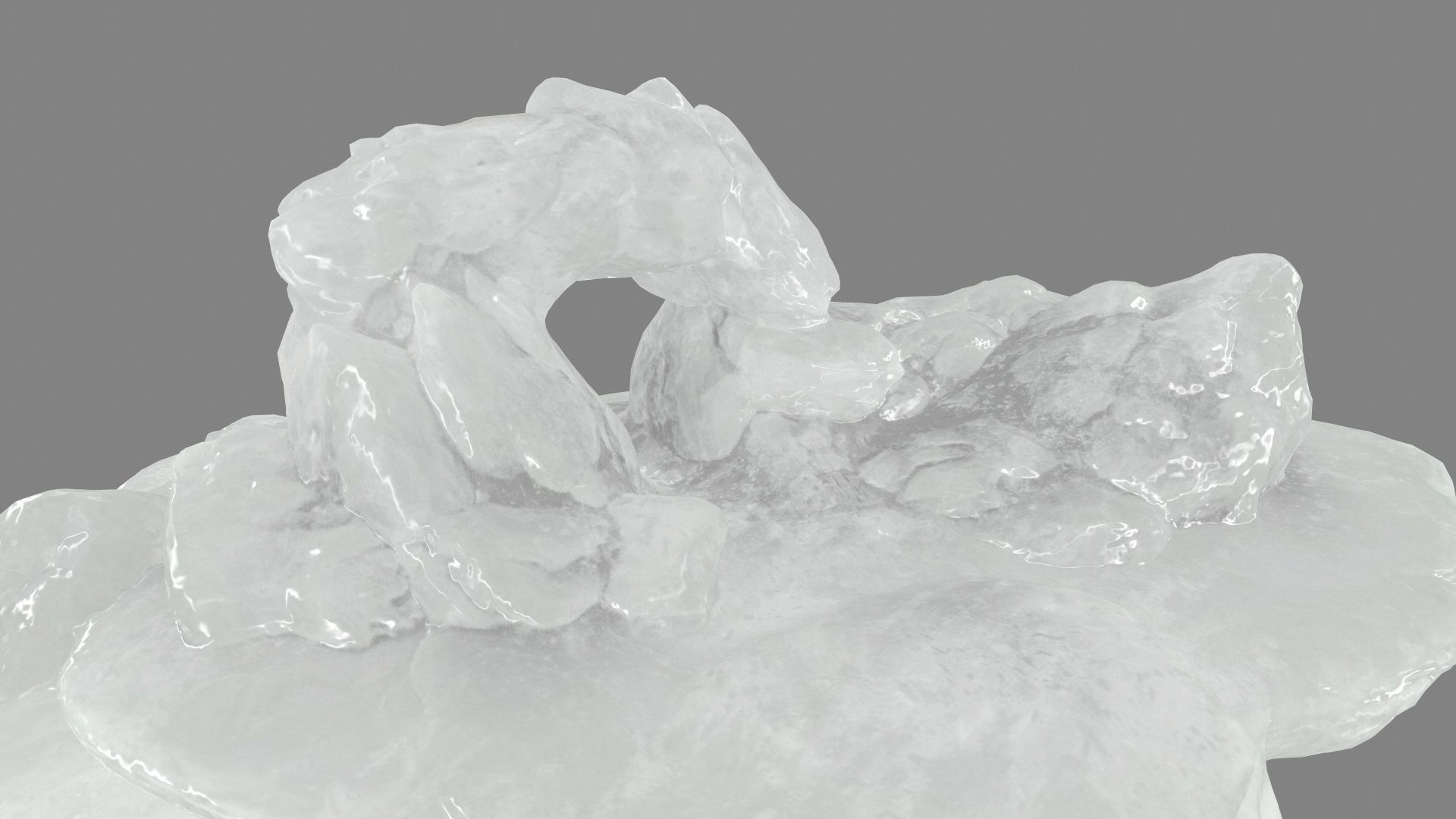 Ice Cave Low-poly 3D model_12