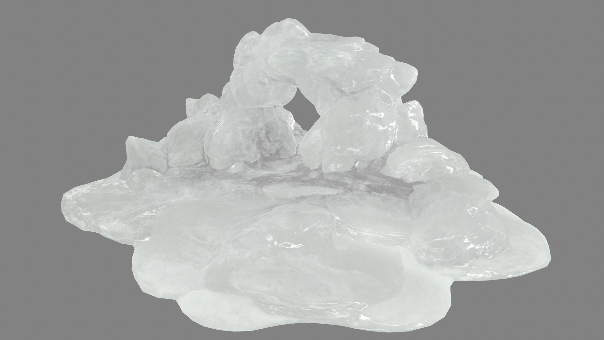 Ice Cave Low-poly 3D model_7