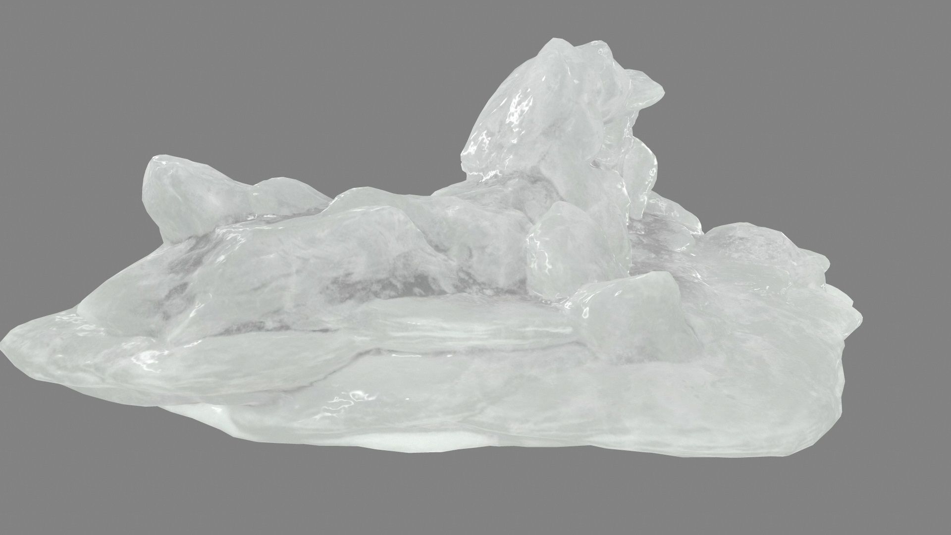 Ice Cave Low-poly 3D model_9