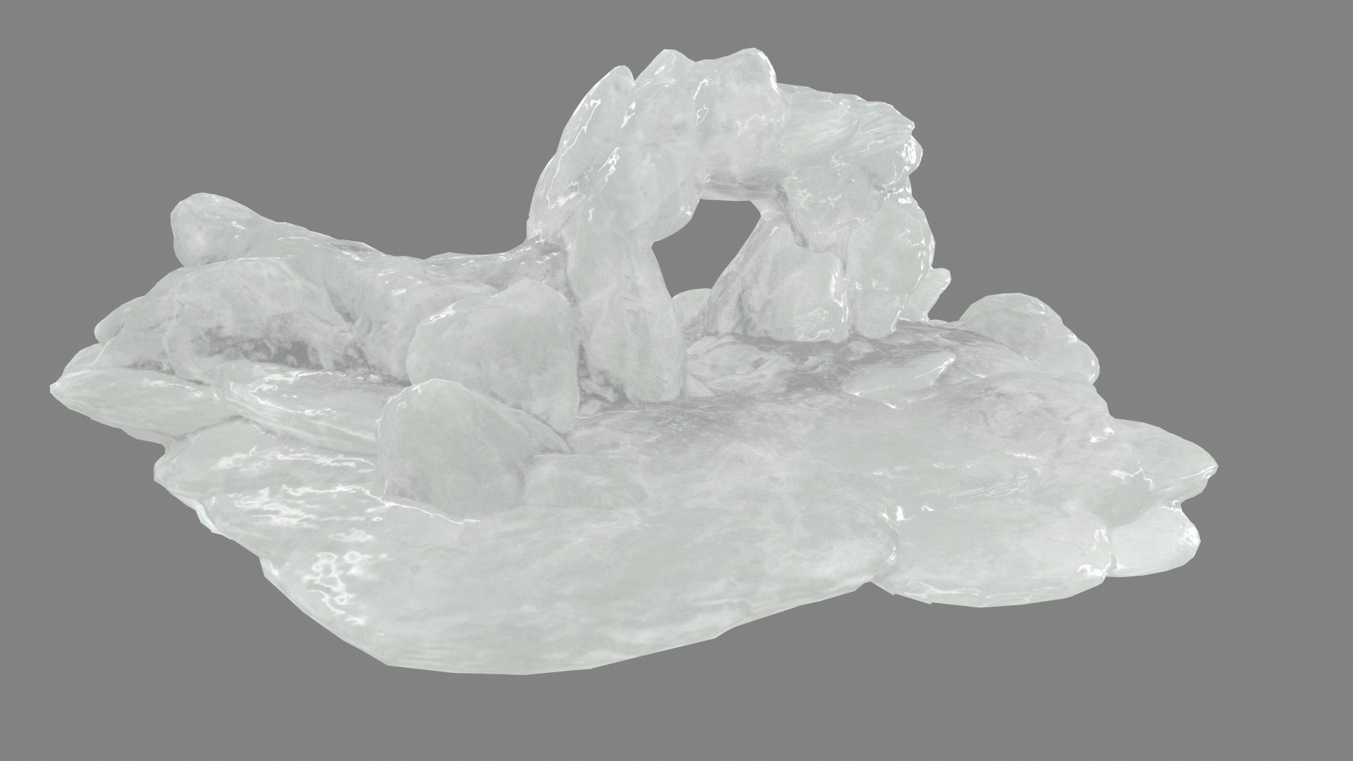 Ice Cave Low-poly 3D model_8