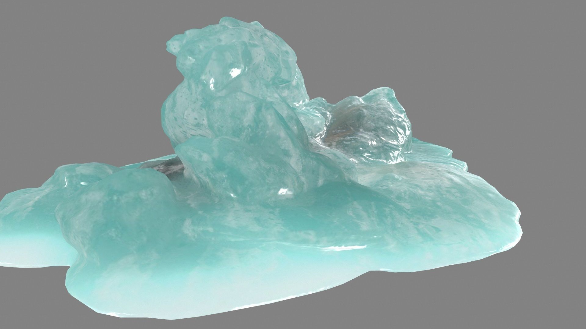 Ice Cave Low-poly 3D model_1