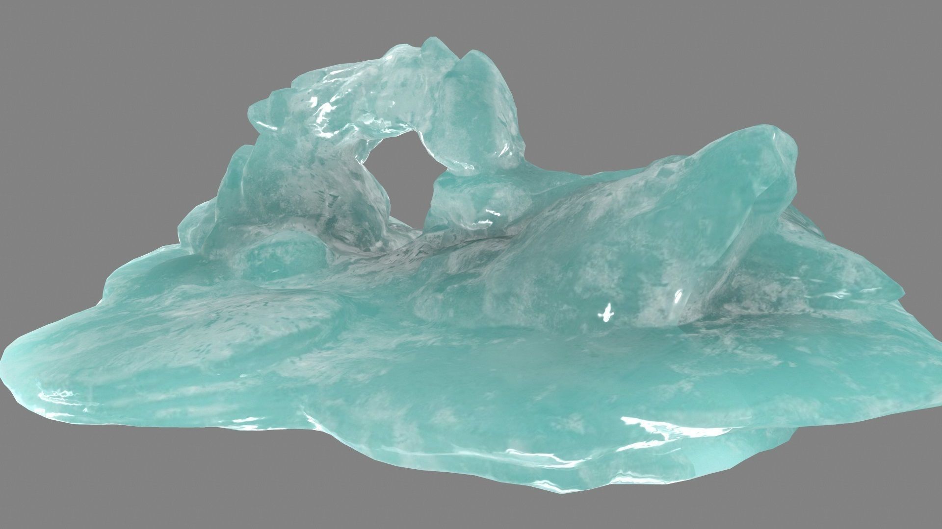 Ice Cave Low-poly 3D model_11