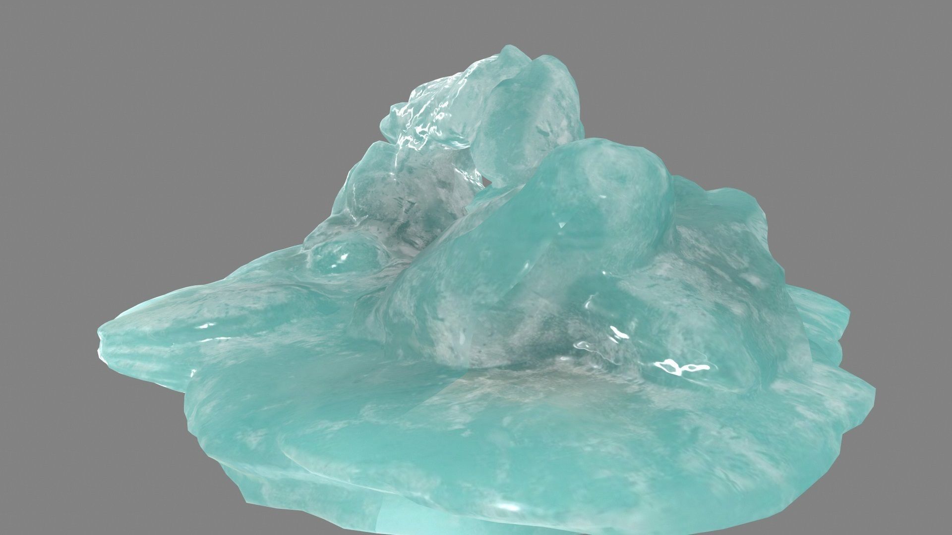 Ice Cave Low-poly 3D model_4