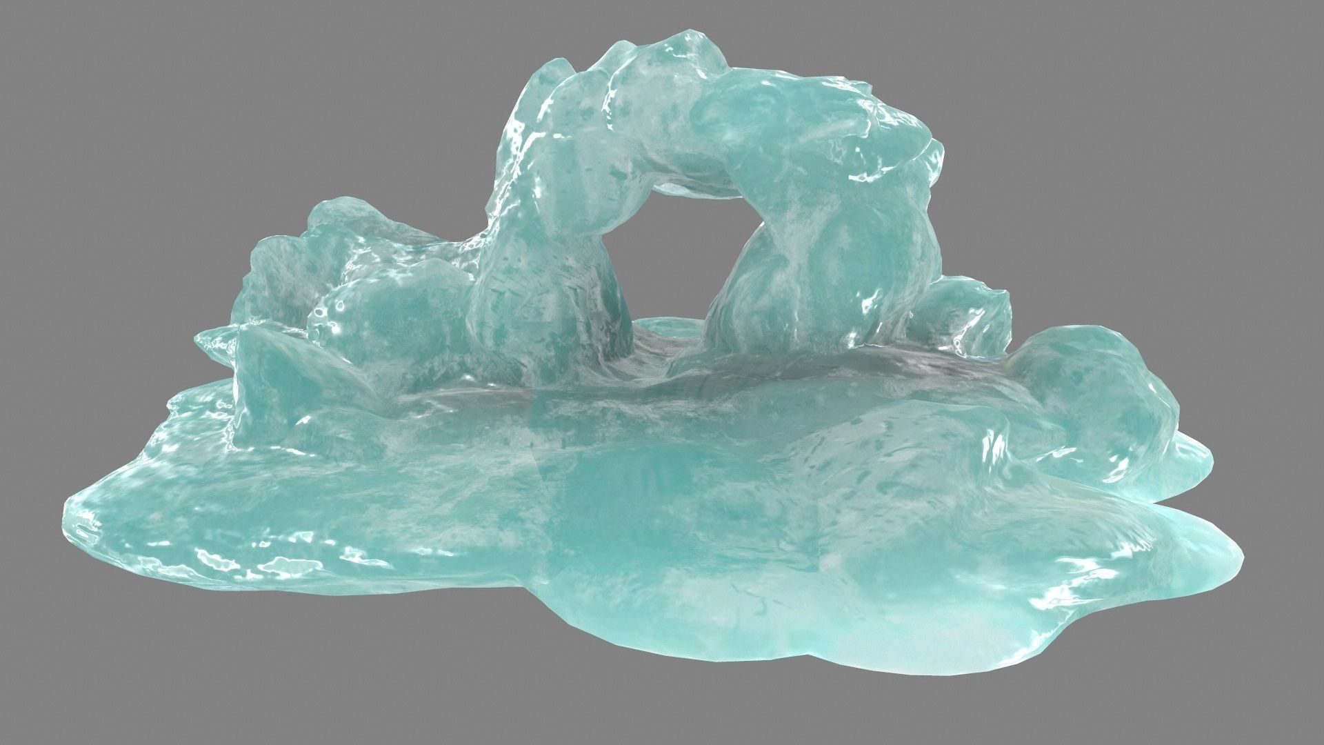 Ice Cave Low-poly 3D model_7