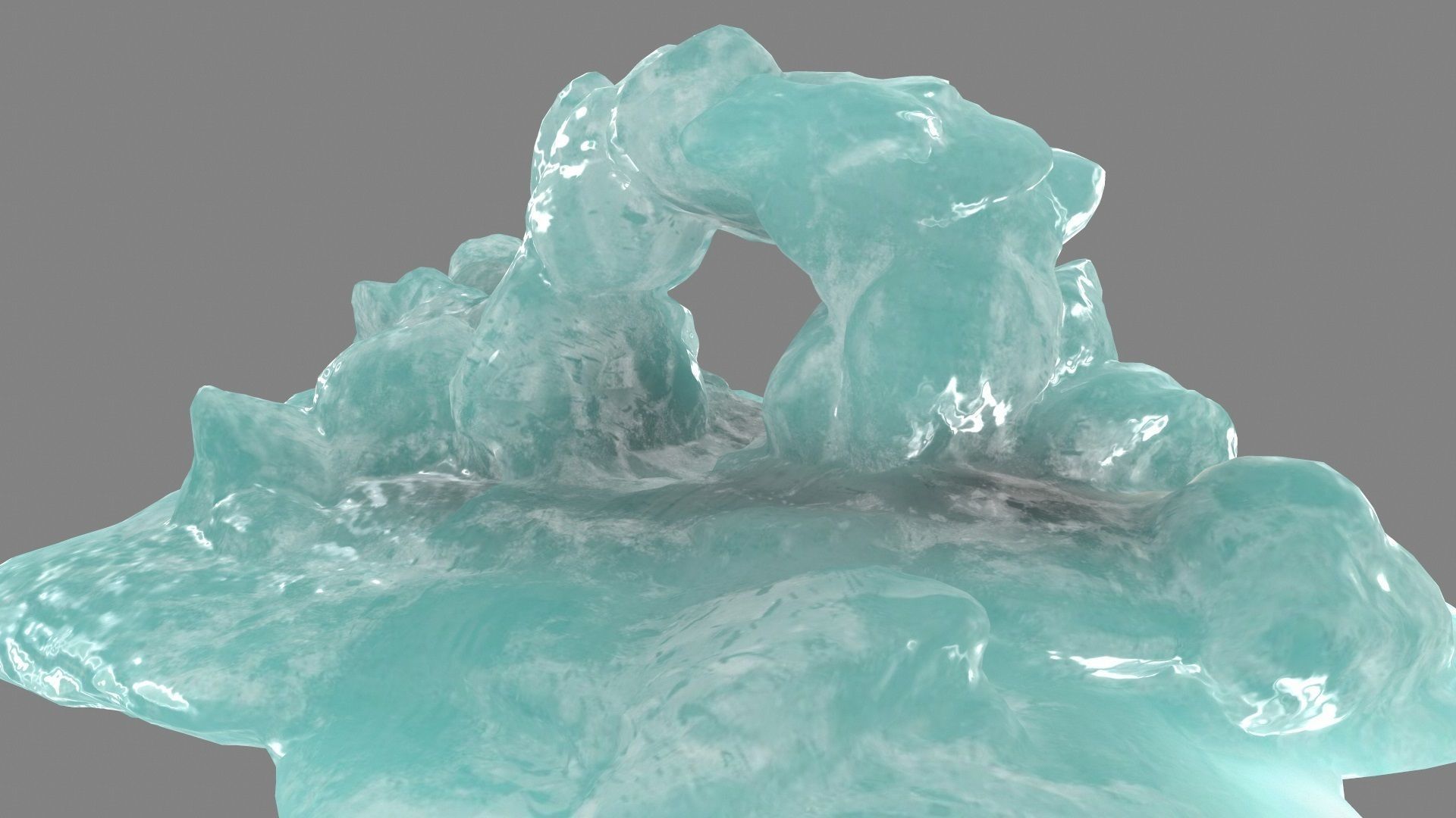 Ice Cave Low-poly 3D model_12