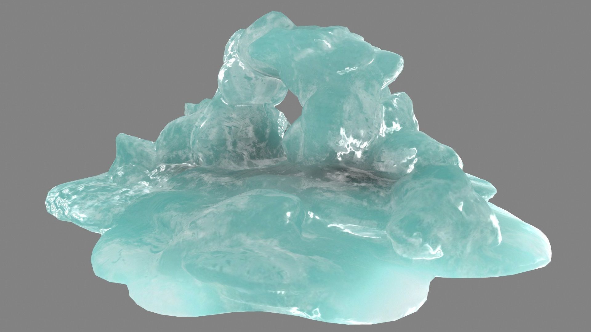 Ice Cave Low-poly 3D model_5