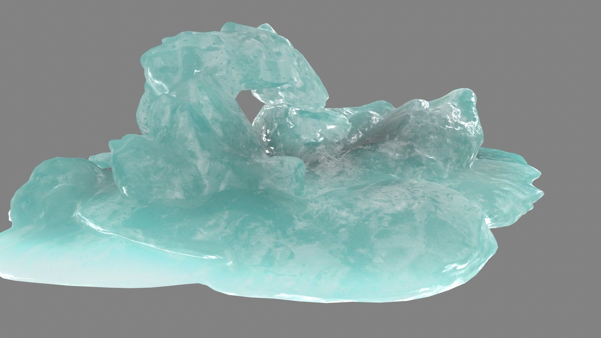 Ice Cave Low-poly 3D model_2