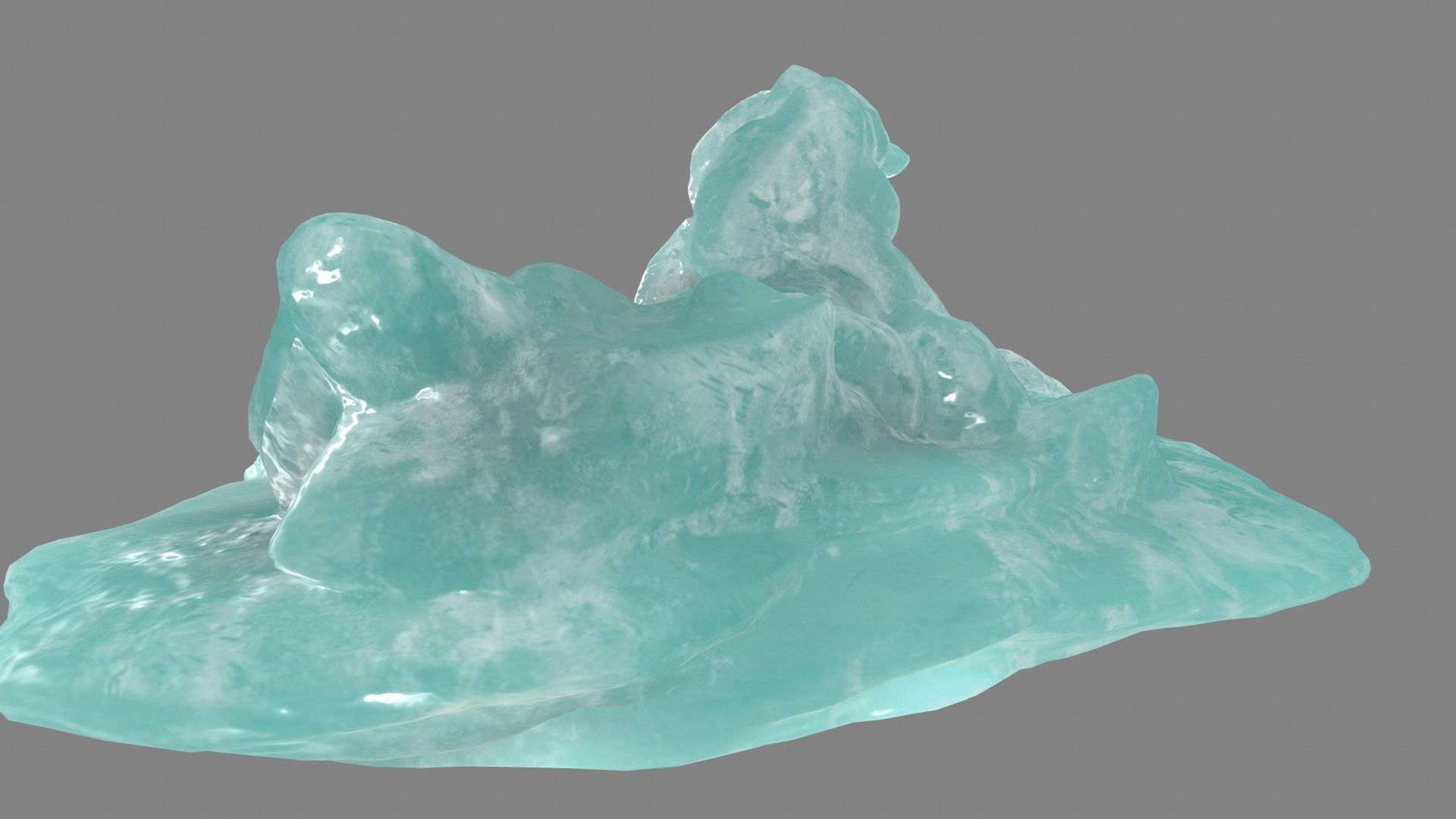 Ice Cave Low-poly 3D model_10