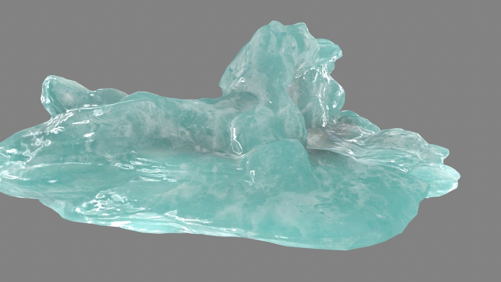 Ice Cave Low-poly 3D model_6