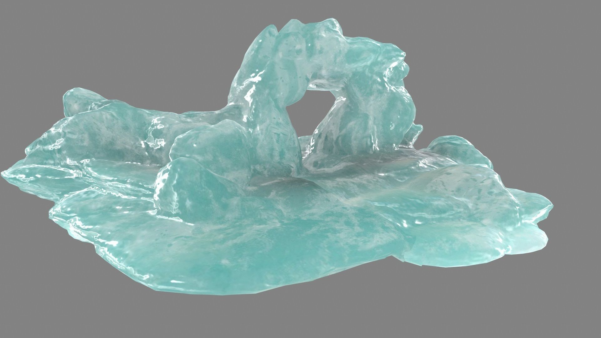 Ice Cave Low-poly 3D model_8