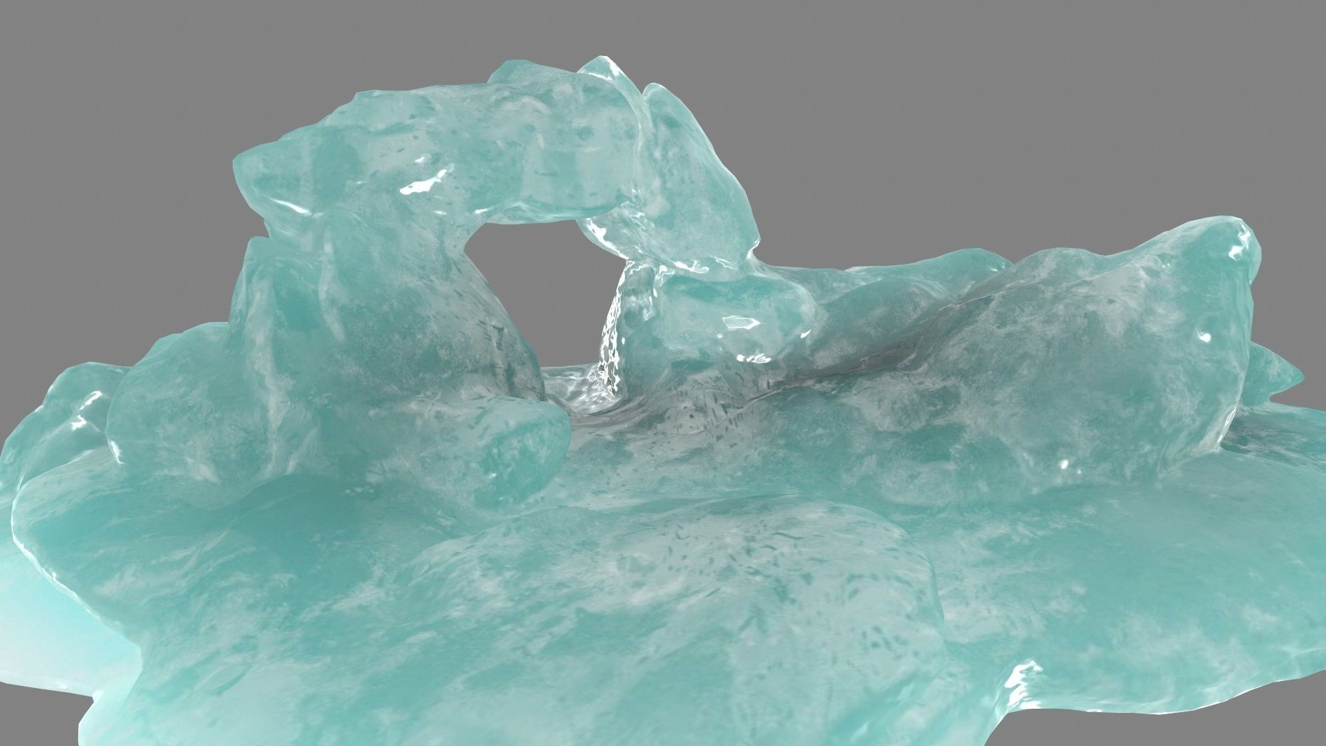 Ice Cave Low-poly 3D model_9