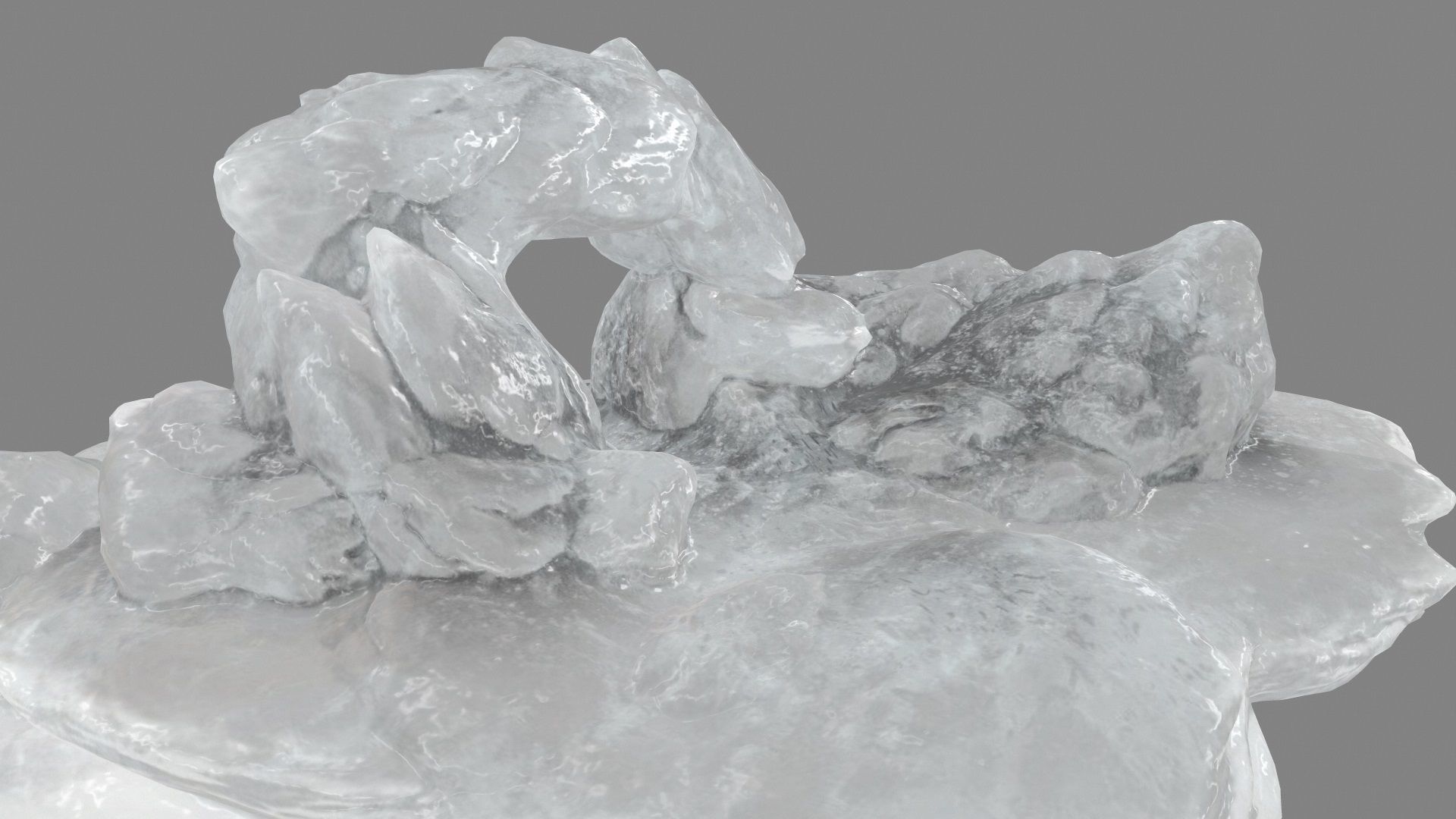Ice Cave Low-poly 3D model_13
