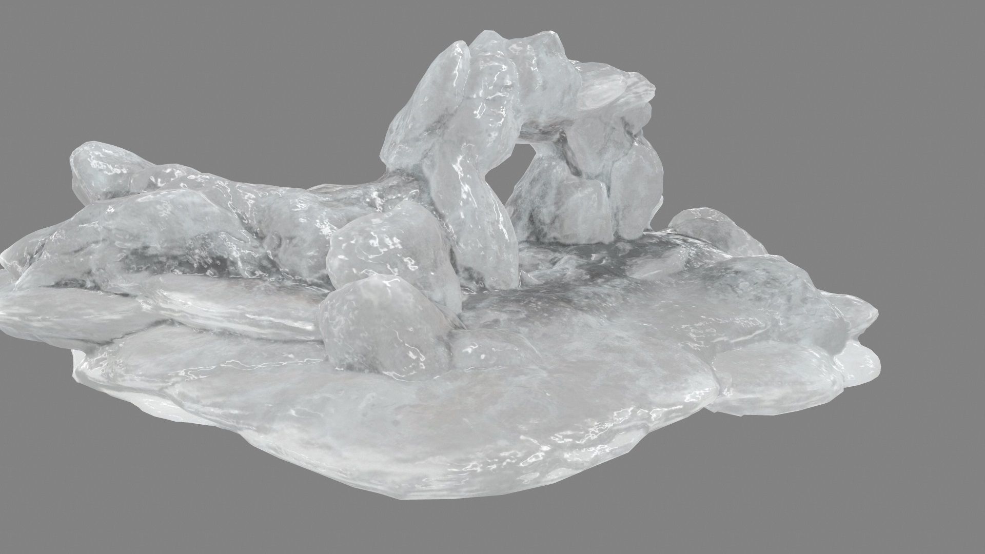 Ice Cave Low-poly 3D model_8