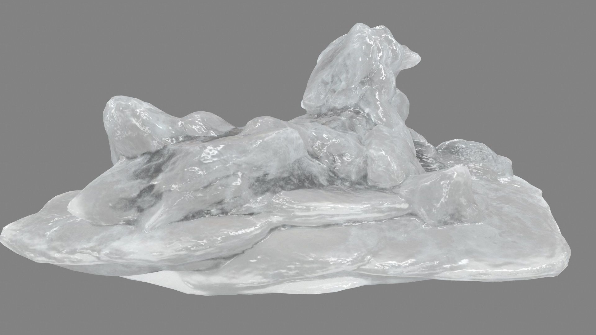 Ice Cave Low-poly 3D model_10