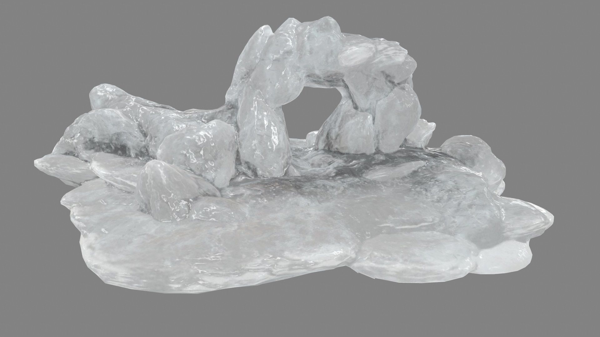 Ice Cave Low-poly 3D model_5