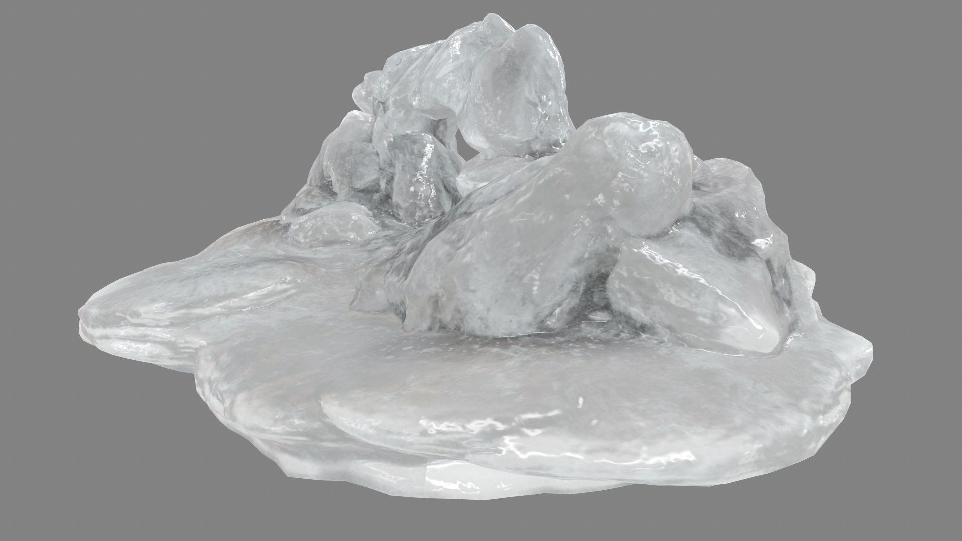 Ice Cave Low-poly 3D model_11