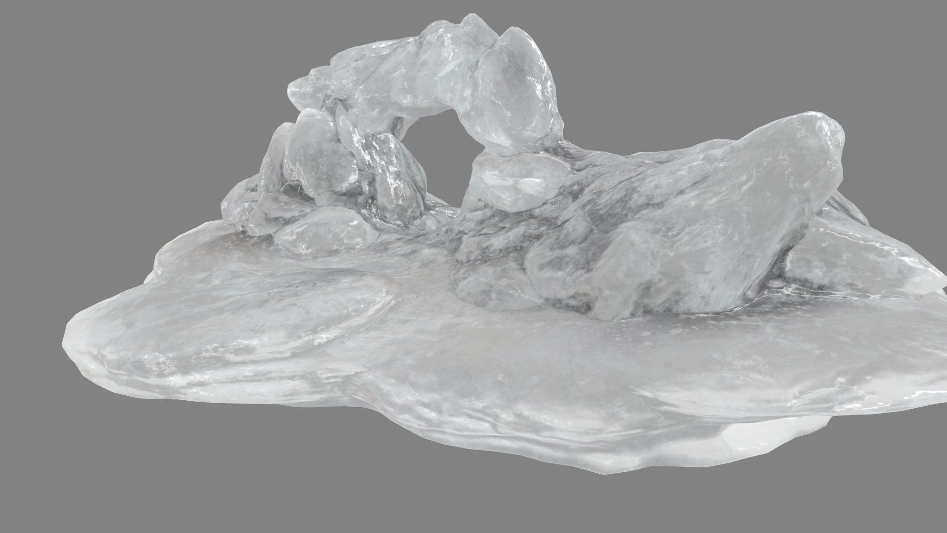 Ice Cave Low-poly 3D model_15