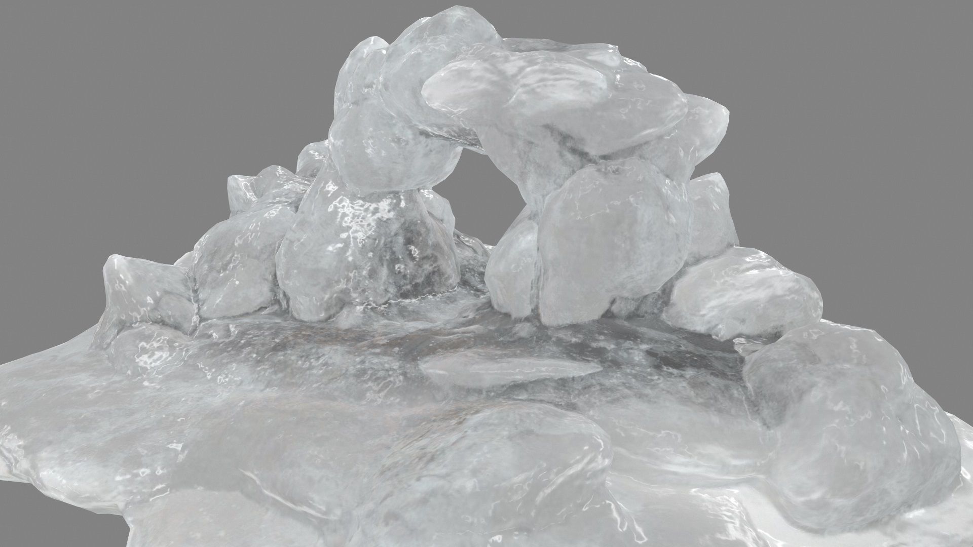 Ice Cave Low-poly 3D model_14