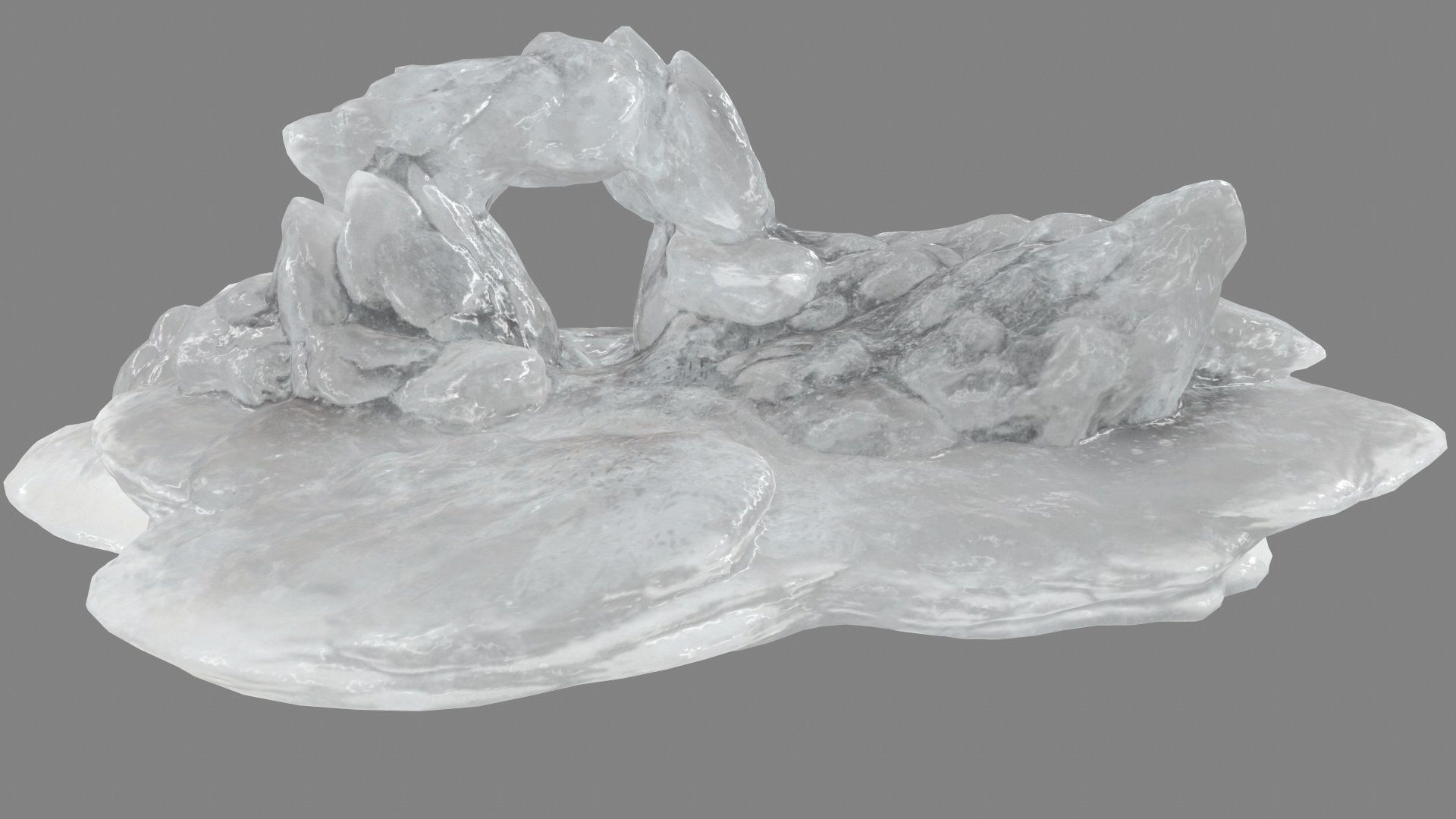 Ice Cave Low-poly 3D model_12