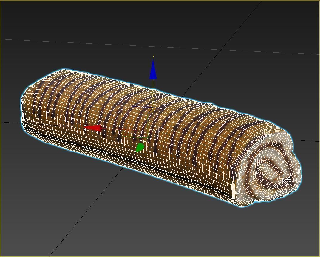 Cake Roll 3D model_6