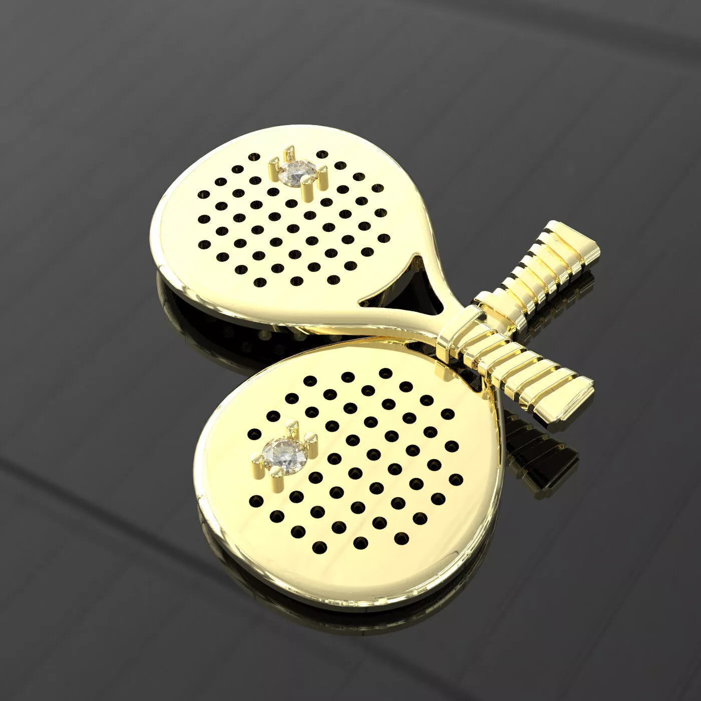 TENNIS RACKET PANDENT 3D print model