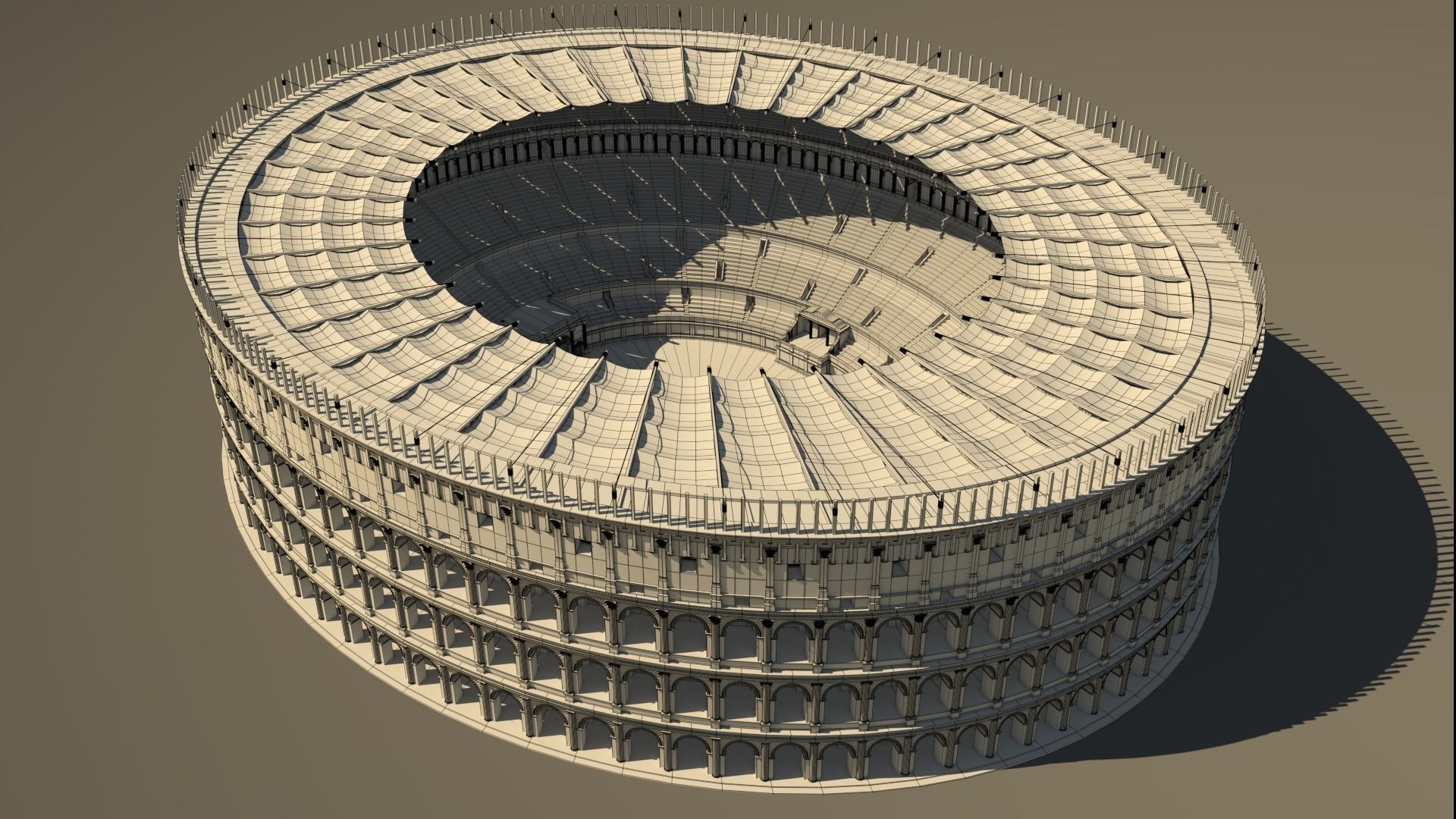 Roman Colosseum Reconstruction 3D model_22