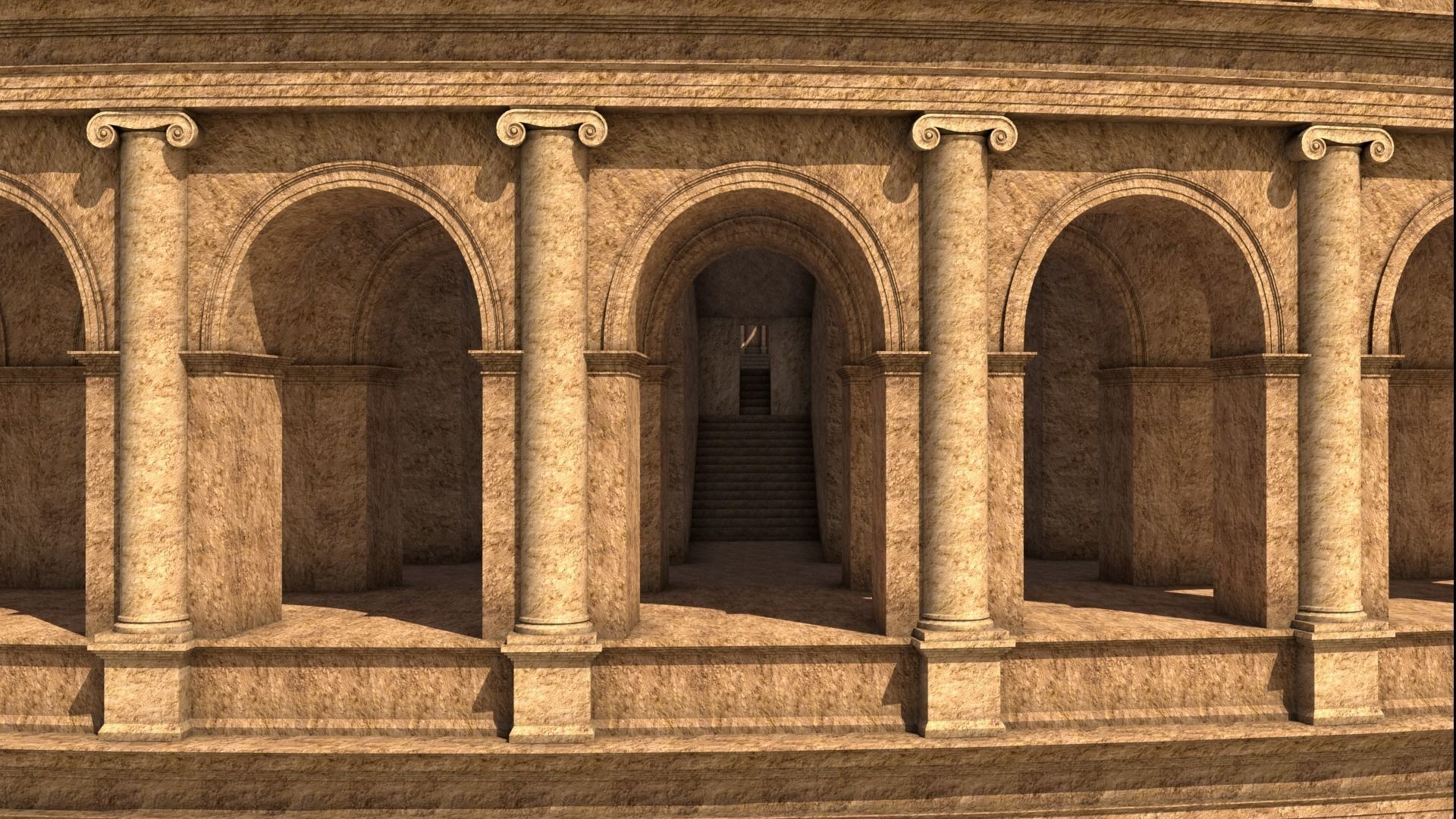 Roman Colosseum Reconstruction 3D model_8