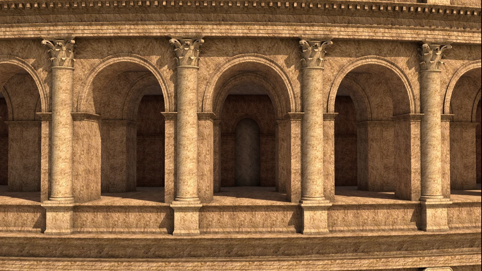 Roman Colosseum Reconstruction 3D model_10