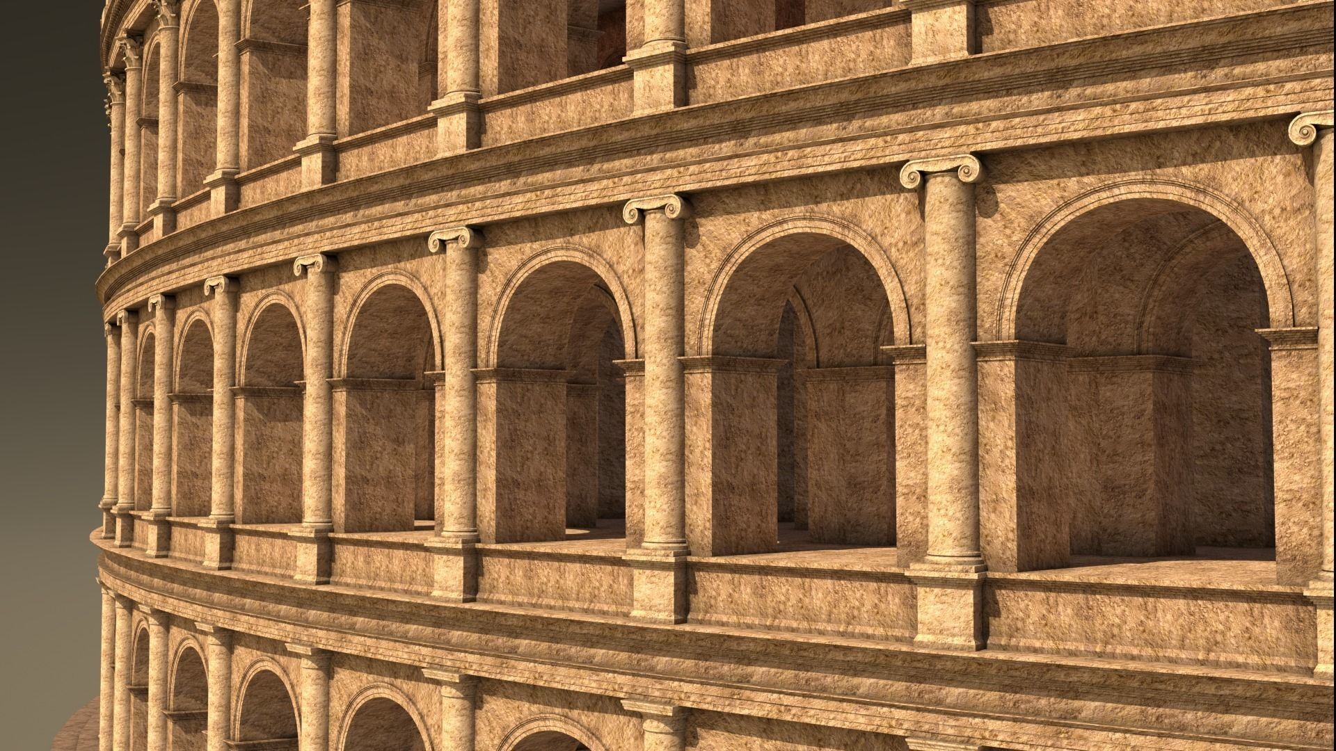 Roman Colosseum Reconstruction 3D model_19