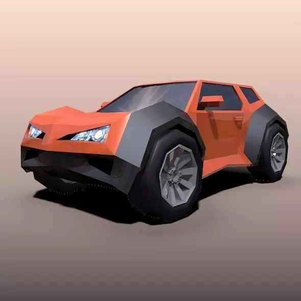 Lowpoly crossover concept vehicle Low-poly 3D model