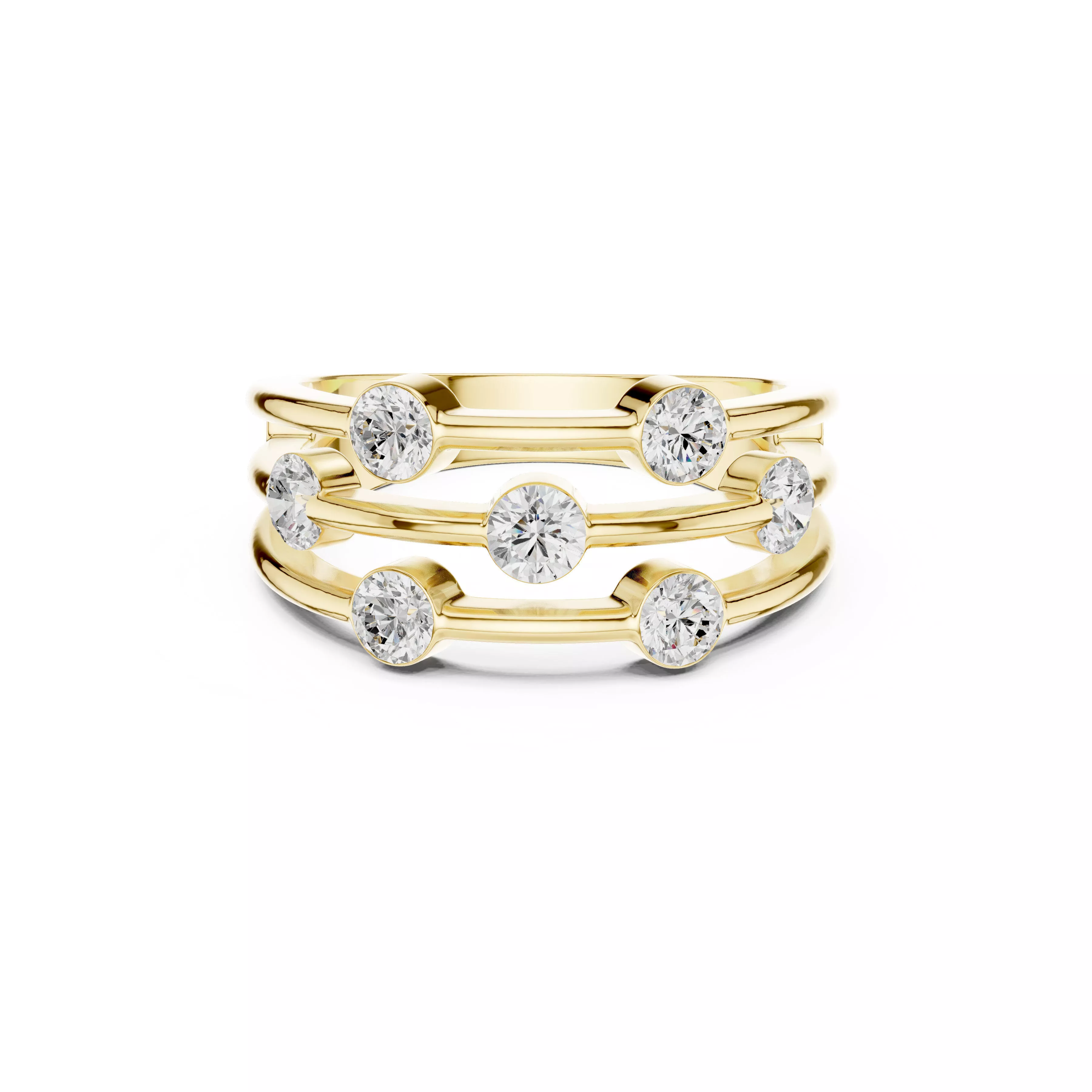 Luxury Diamond Ring Jewelry CAD 3DM STL M-464 3D print model