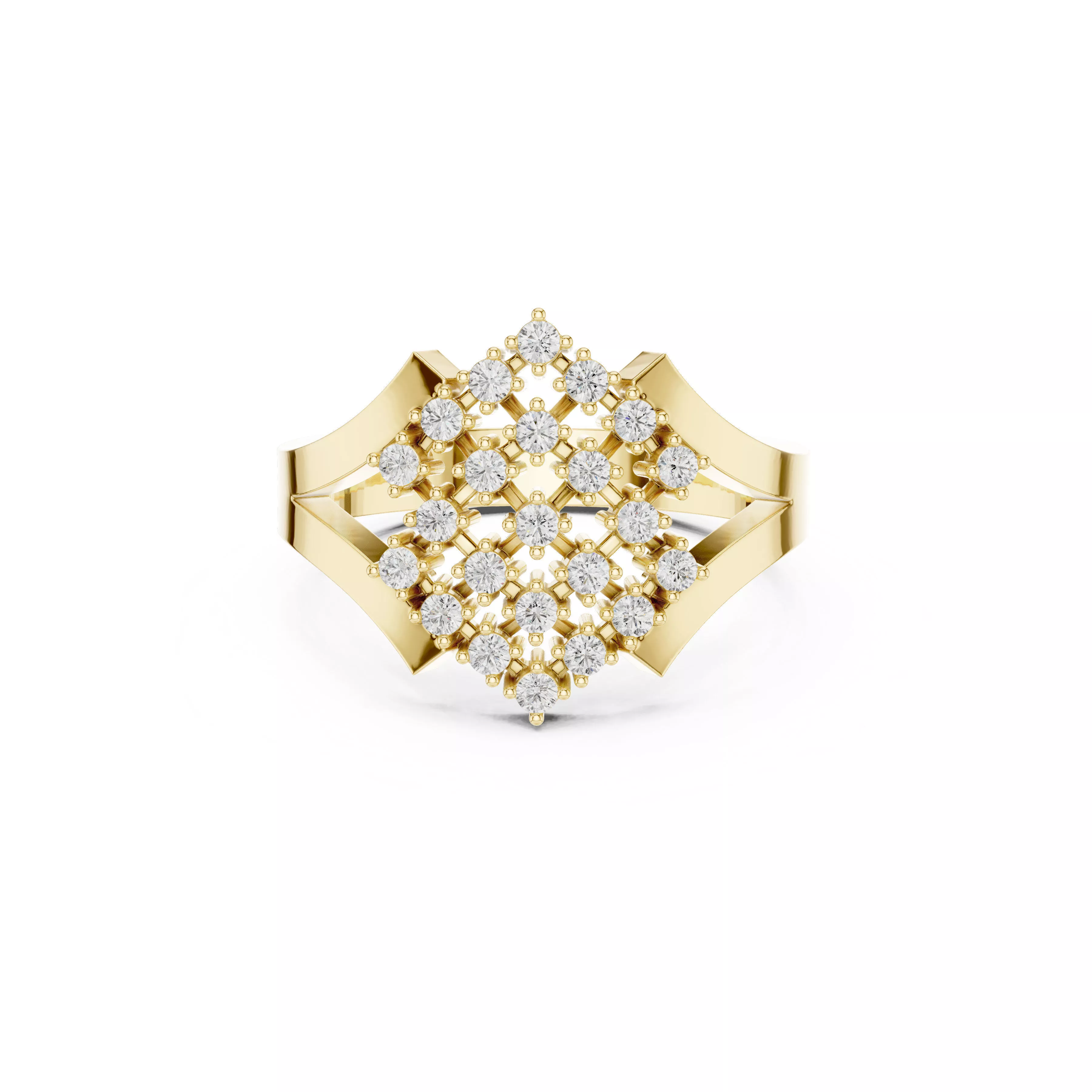 Luxury Diamond Ring Jewelry CAD 3DM STL M-461 3D print model