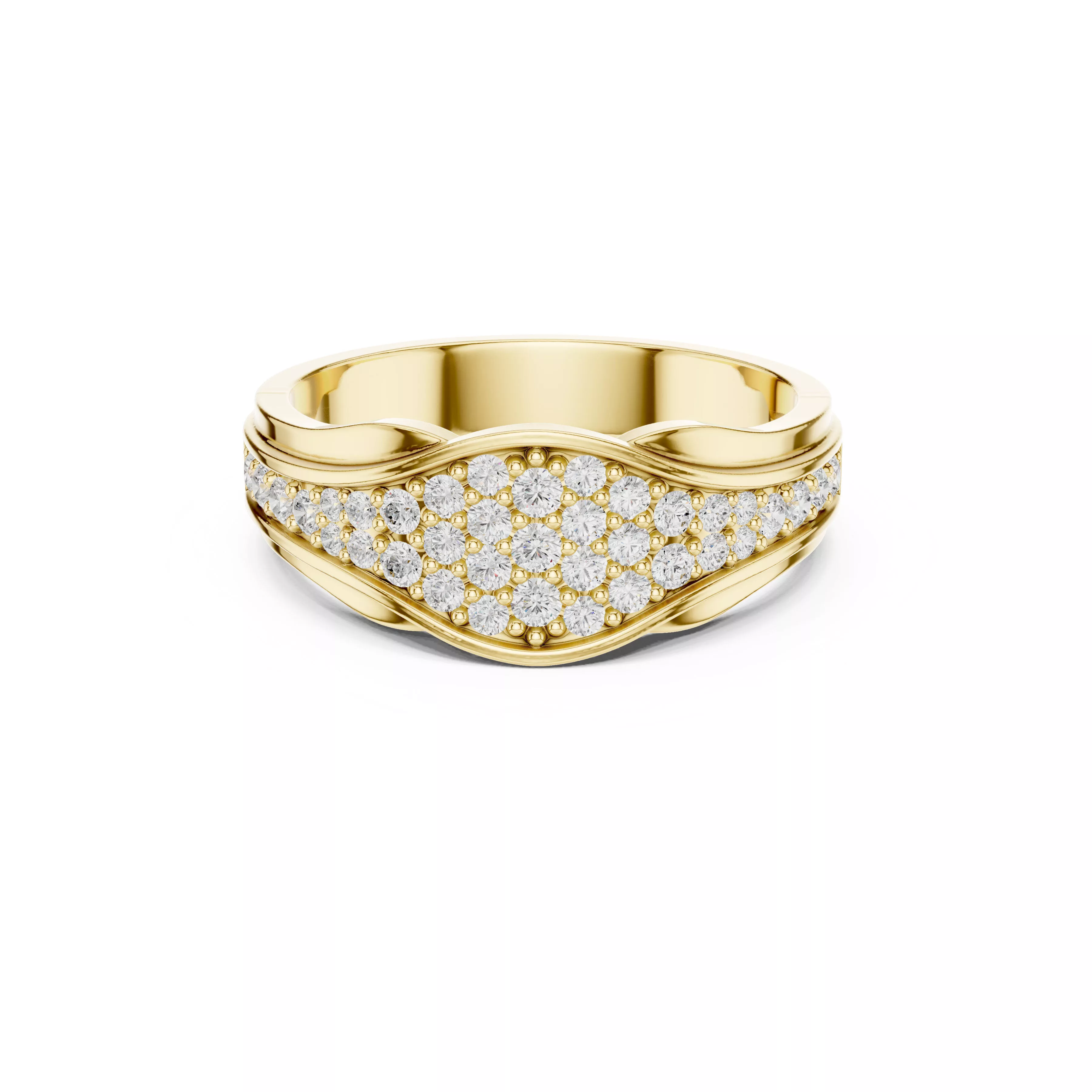Luxury Diamond Ring Jewelry CAD 3DM STL M-456 3D print model