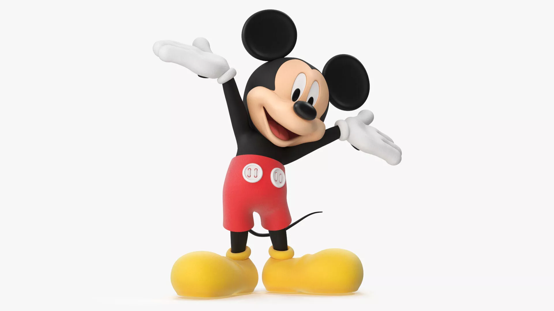 Cartoon Character Mickey Mouse Rigged for Cinema 4D 3D model
