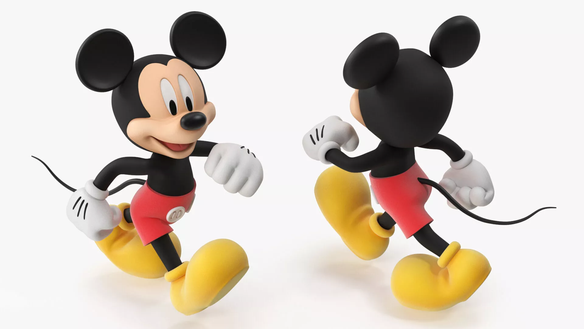 Cartoon Character Mickey Mouse Rigged for Maya 3D model