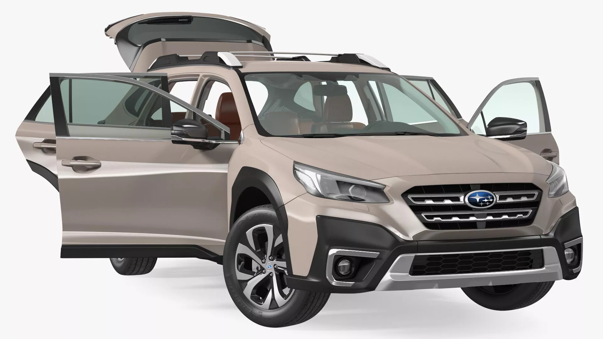 Outback 2021 SUBARU Rigged for Cinema 4D 3D model