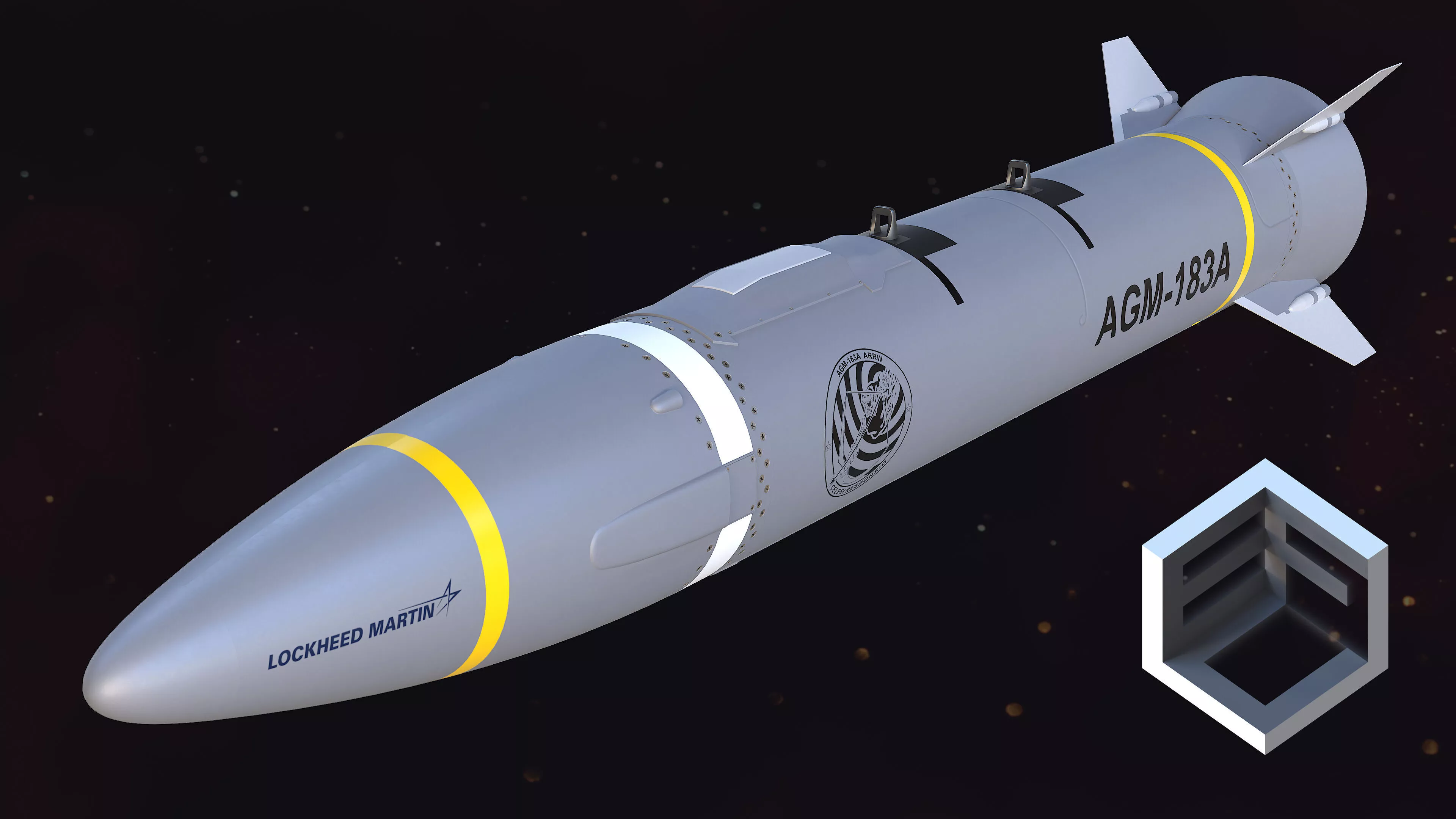 AGM-183A ARRW Low-poly 3D model
