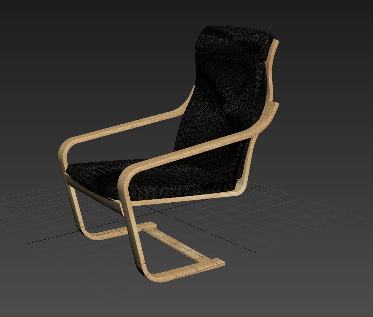 3D Model of Chair Low-poly 3D model_2