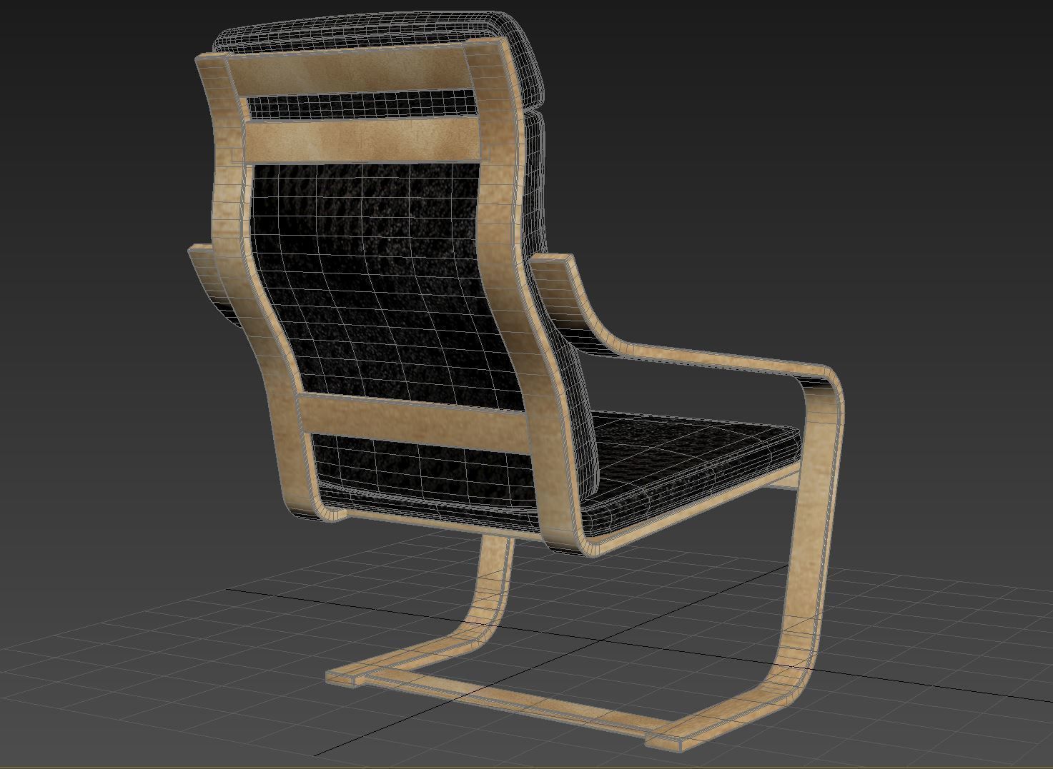 3D Model of Chair Low-poly 3D model_3