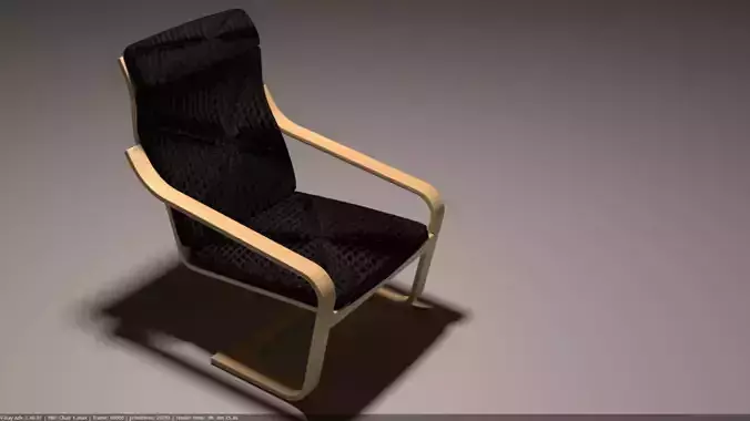 3D Model of Chair Low-poly 3D model