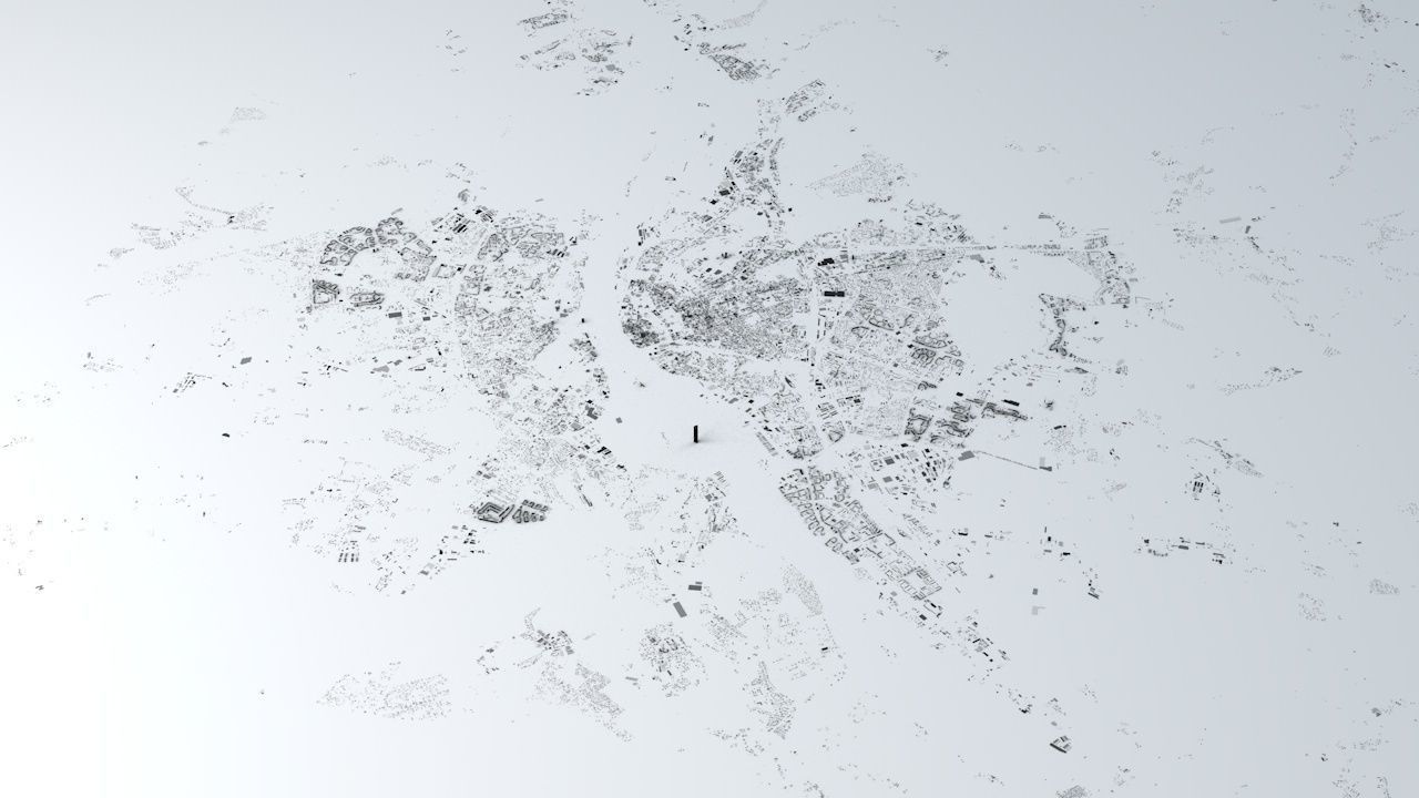 Riga Streets and Buildings 3D model_2