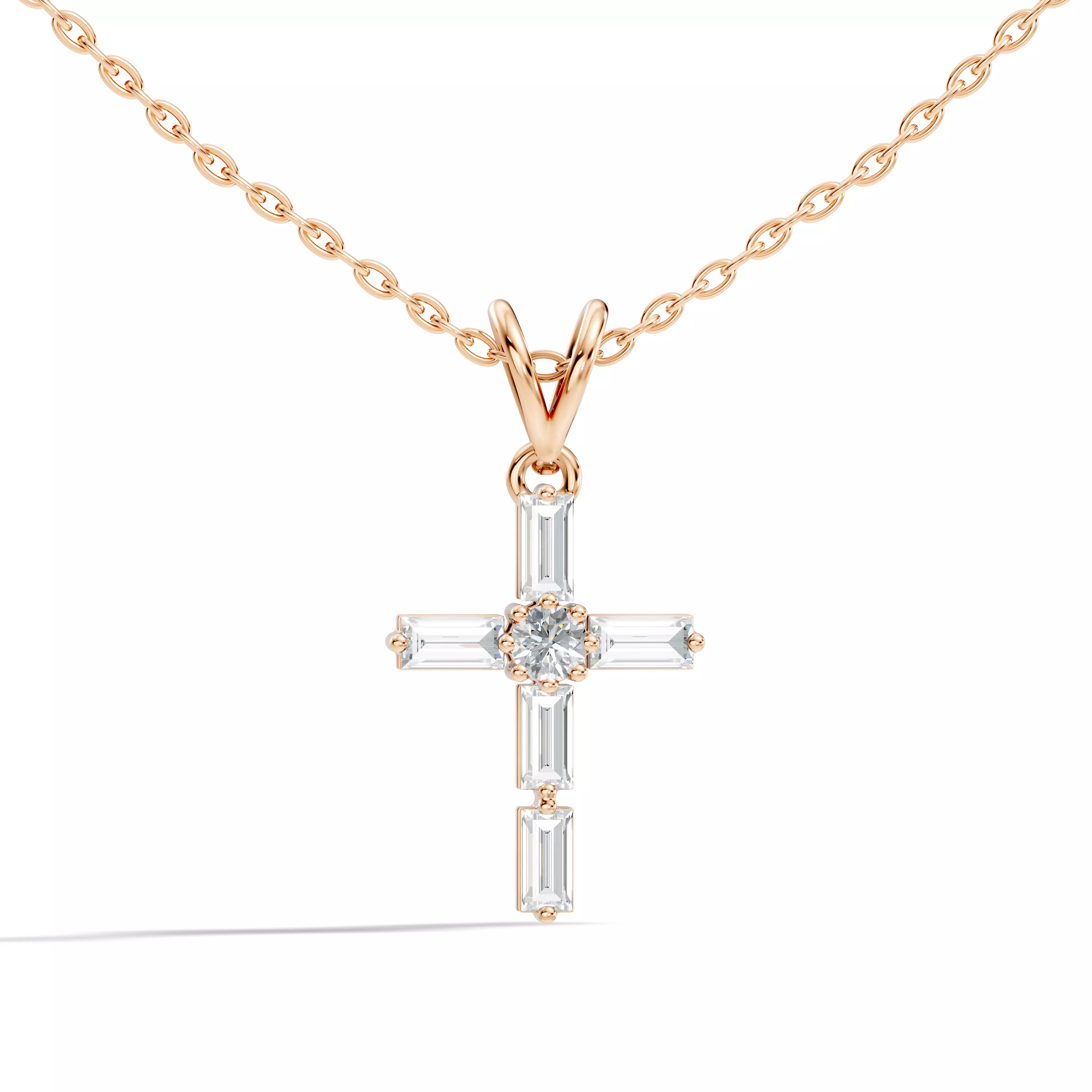 Diamond Cross Pendant 3D print model