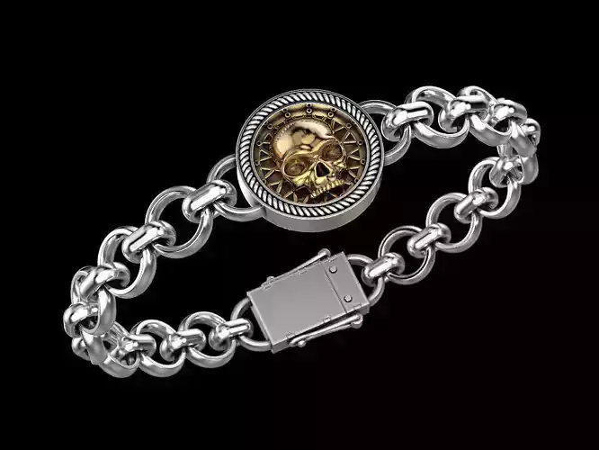 Skull Bracelet 3D print model