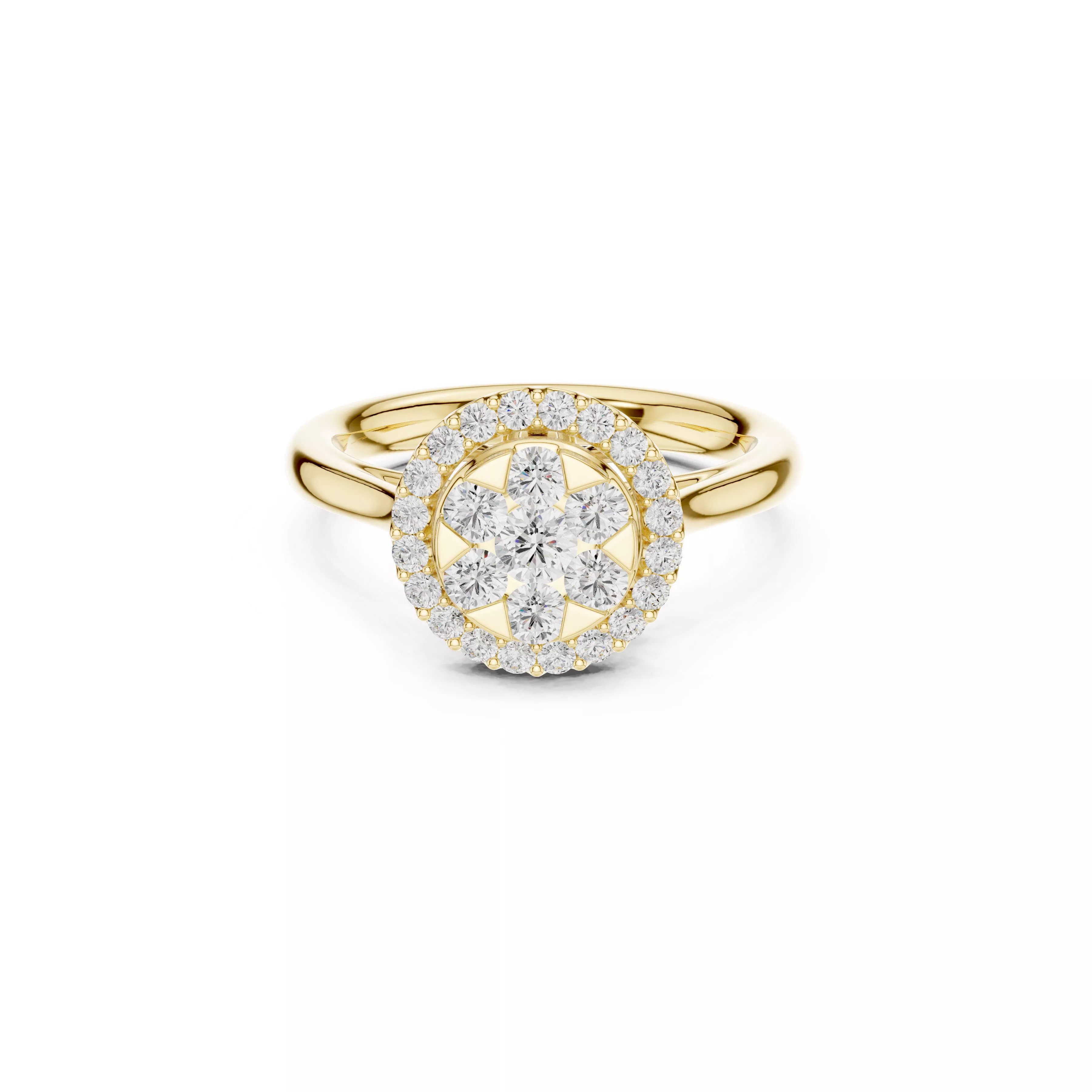Luxury Diamond Ring Jewelry CAD 3DM STL M-578 3D print model
