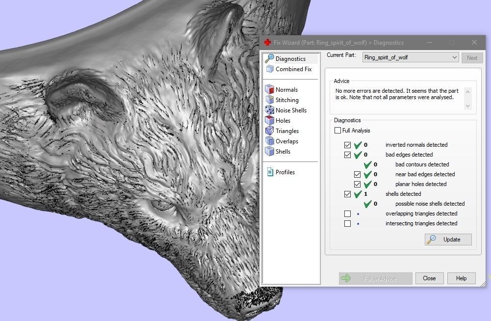 Ring Spirit of Wolf 3D print model_3