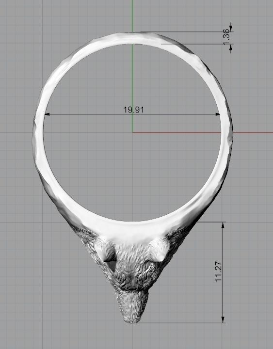 Ring Spirit of Wolf 3D print model_1
